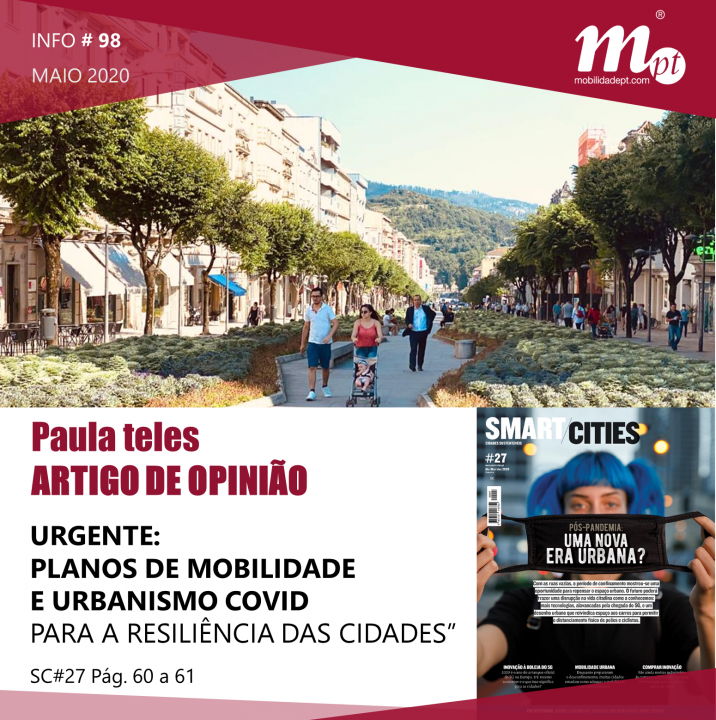Urgente: planos de mobilidade e urbanismo Covid para a resiliênca das cidades